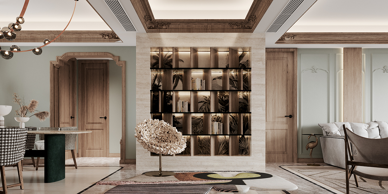 新中式（图ZMjc1NDIxNDEy） - 家装设计 - 站酷设计师鸿烨表现原创素材 - 站酷ZCOOL