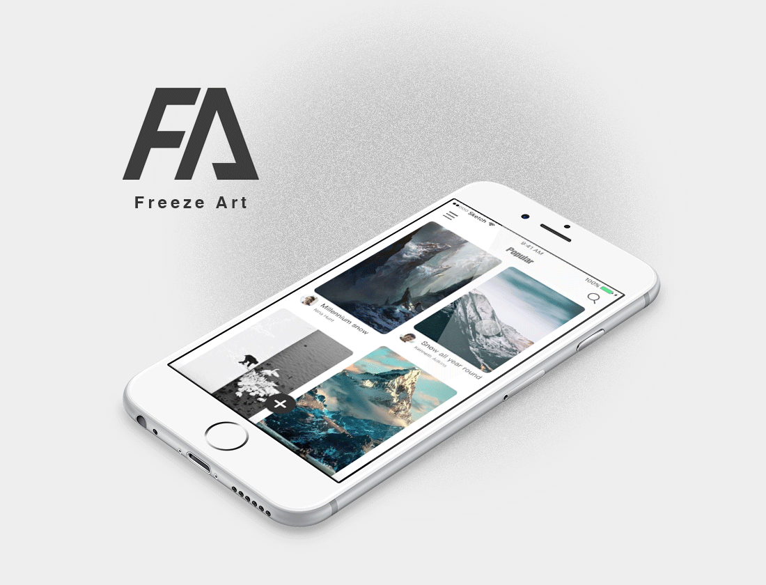 Freeze Art V1.0 设计稿（图ZNzg3OTEzMzI=） - APP界面 - 站酷设计师张展玮原创素材 - 站酷ZCOOL