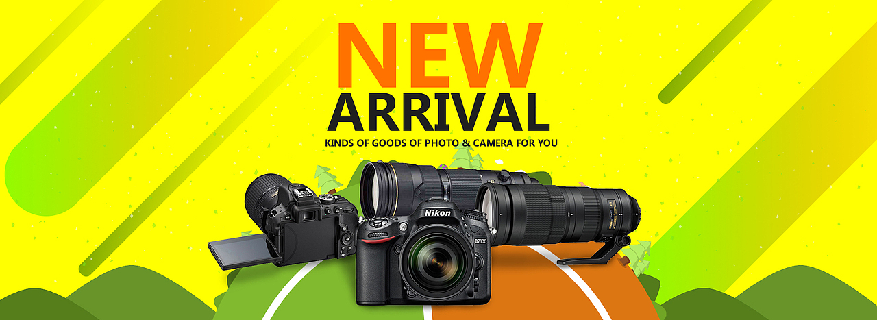 摄影器材单反单反镜头促销海报