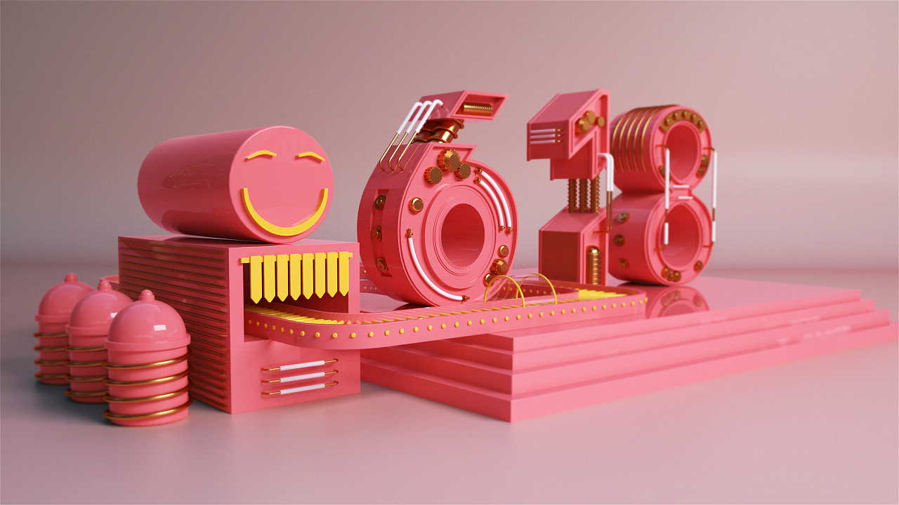 【臨摹】C4D——618（圖ZMTM5MTU2NzM2） - 其他三維 - 站酷設(shè)計師冉寶_原創(chuàng)素材 - 站酷ZCOOL