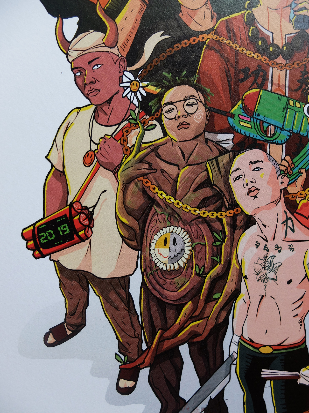 rapperstar大集合 |插画|新锐潮流插画|疯脸loonyface - 原创作品