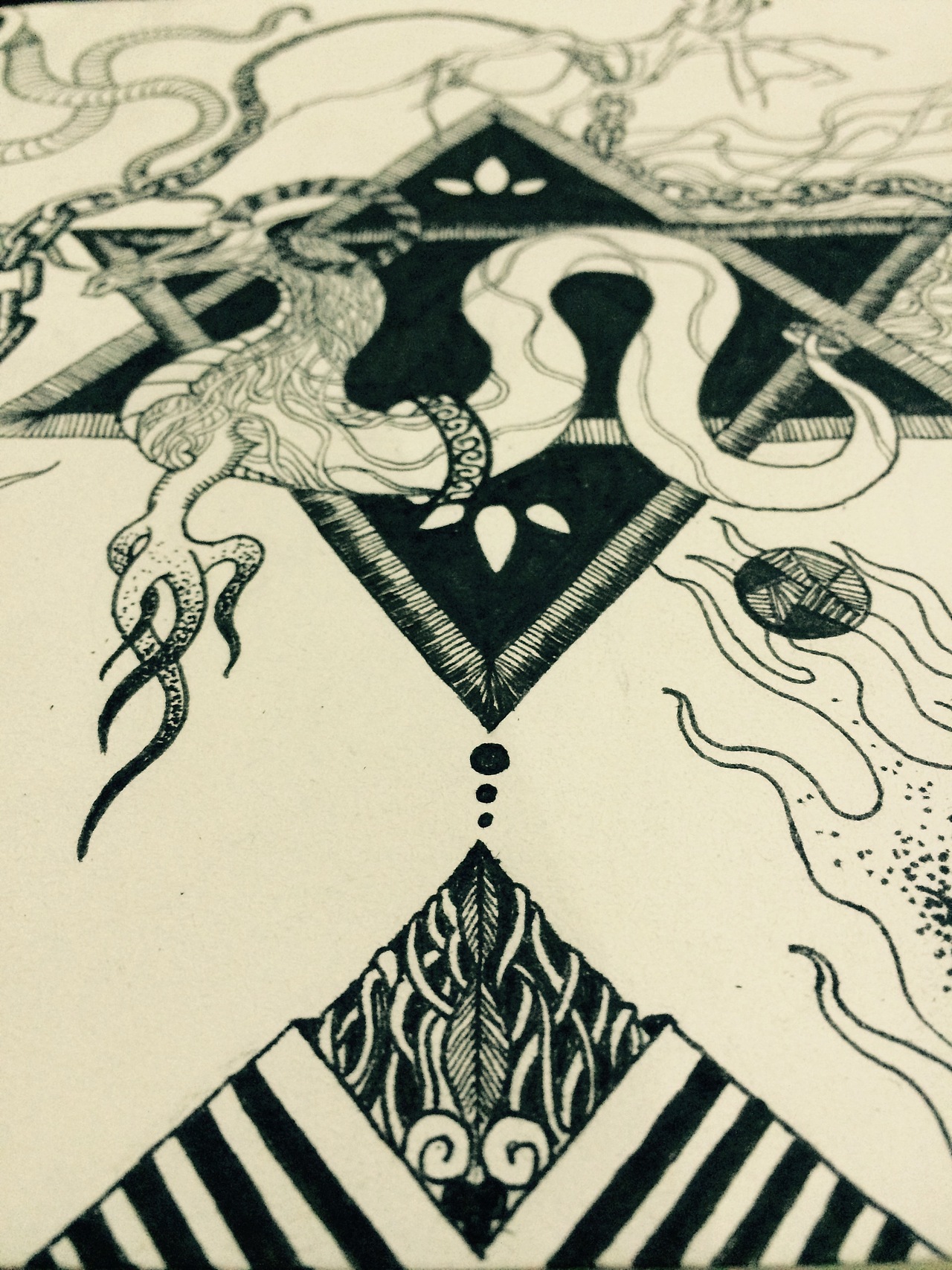 针管笔练习山海经异兽