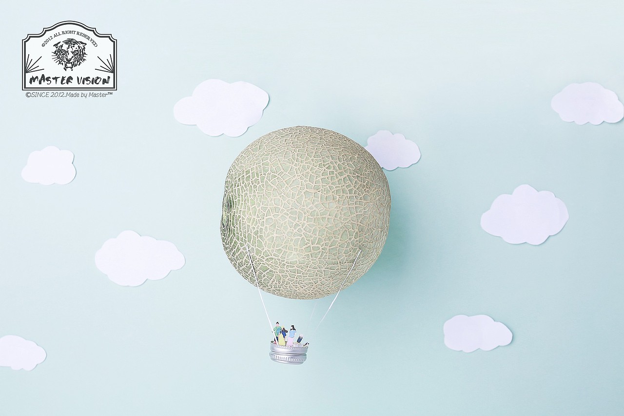 乐乐茶青玫珑创意拍摄【网纹瓜、哈密瓜】上海魔摄视觉