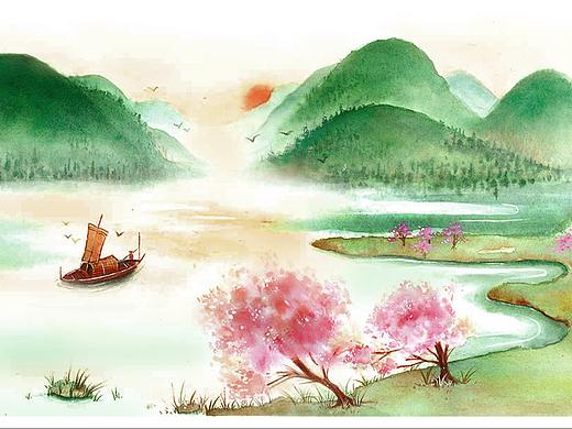 水彩风景   水彩手绘