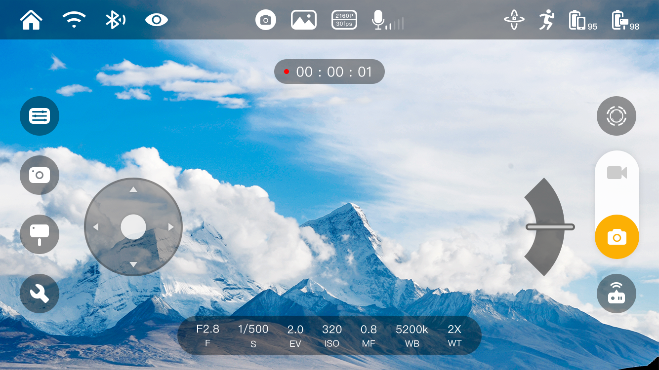一组相机相关的界面