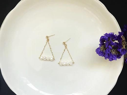 ONEDER手作 纯手工14k包金天然珍珠耳环（个人主页-ZNDY0MjI2MjQ=） - 其他手工艺 - 站酷设计师XUEYANGQING原创素材 - 站酷ZCOOL