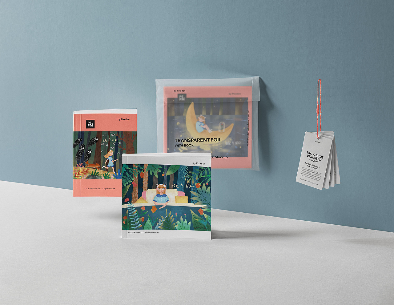 儿童故事插画/睡不着的女孩