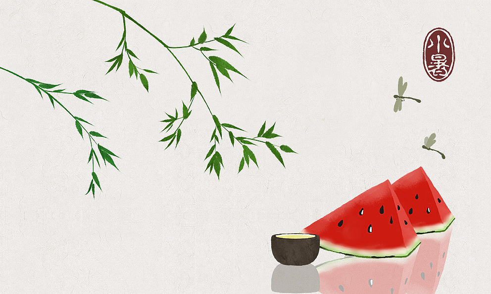 二十四节气插画宽幅横版