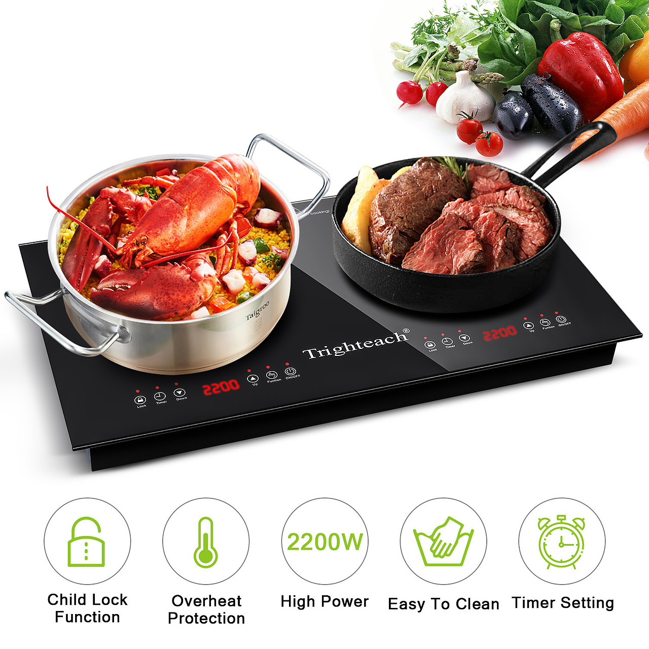 电磁炉 亚马逊 主图 静物摄影+ 产品设计 精修