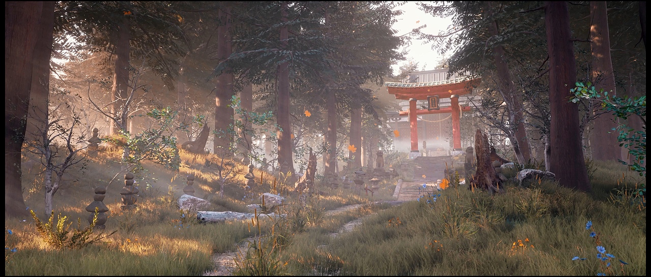 【UE4】日式风格小寺院——小径