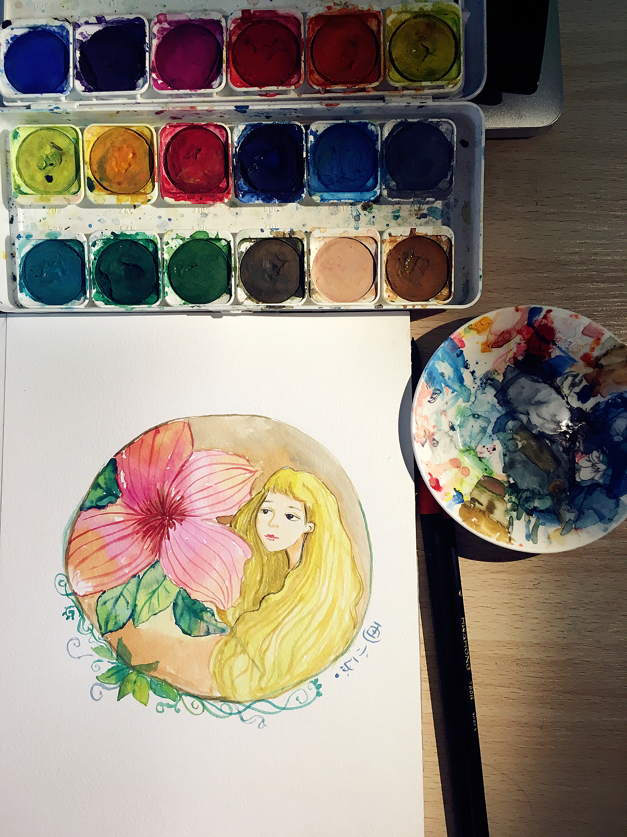 原画水彩小清新