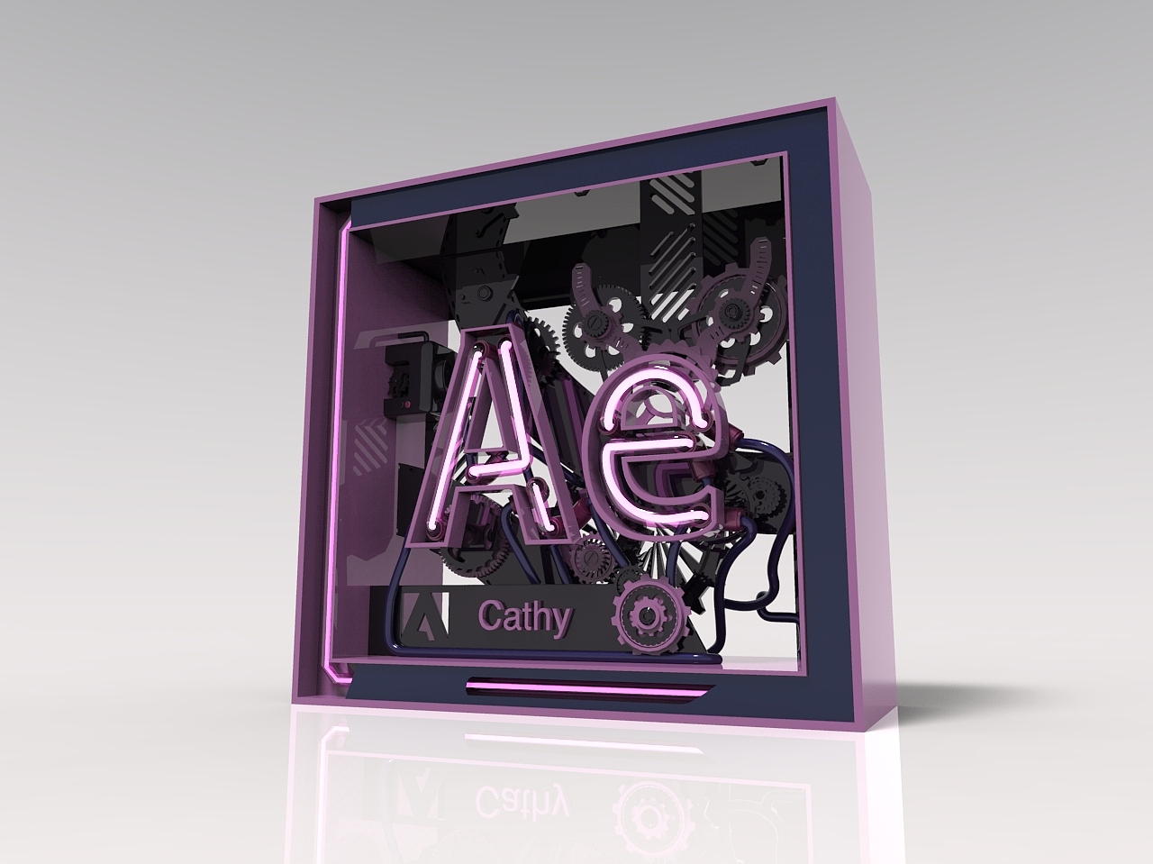 ［作品集］“3D建模临摹——AE箱”（图ZNTEyOTY2NTI=） - 建筑/空间 - 站酷设计师Cathy_然原创素材 - 站酷ZCOOL