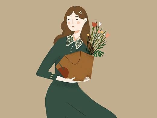 捧花女孩