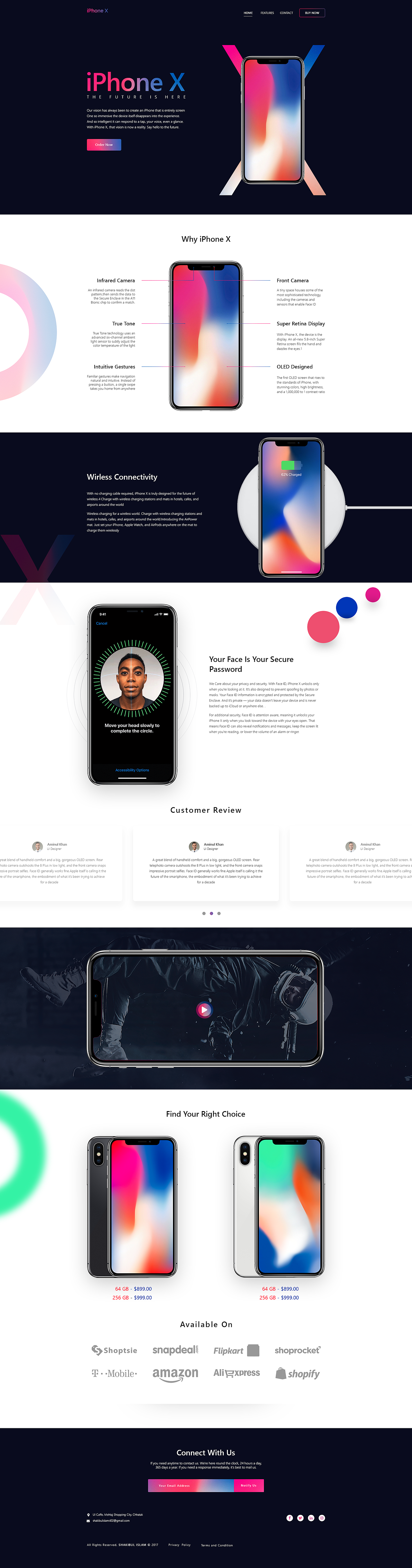 #免费提供设计源文件#iPhone x 网页