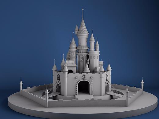 【玩】C4D练习——城堡