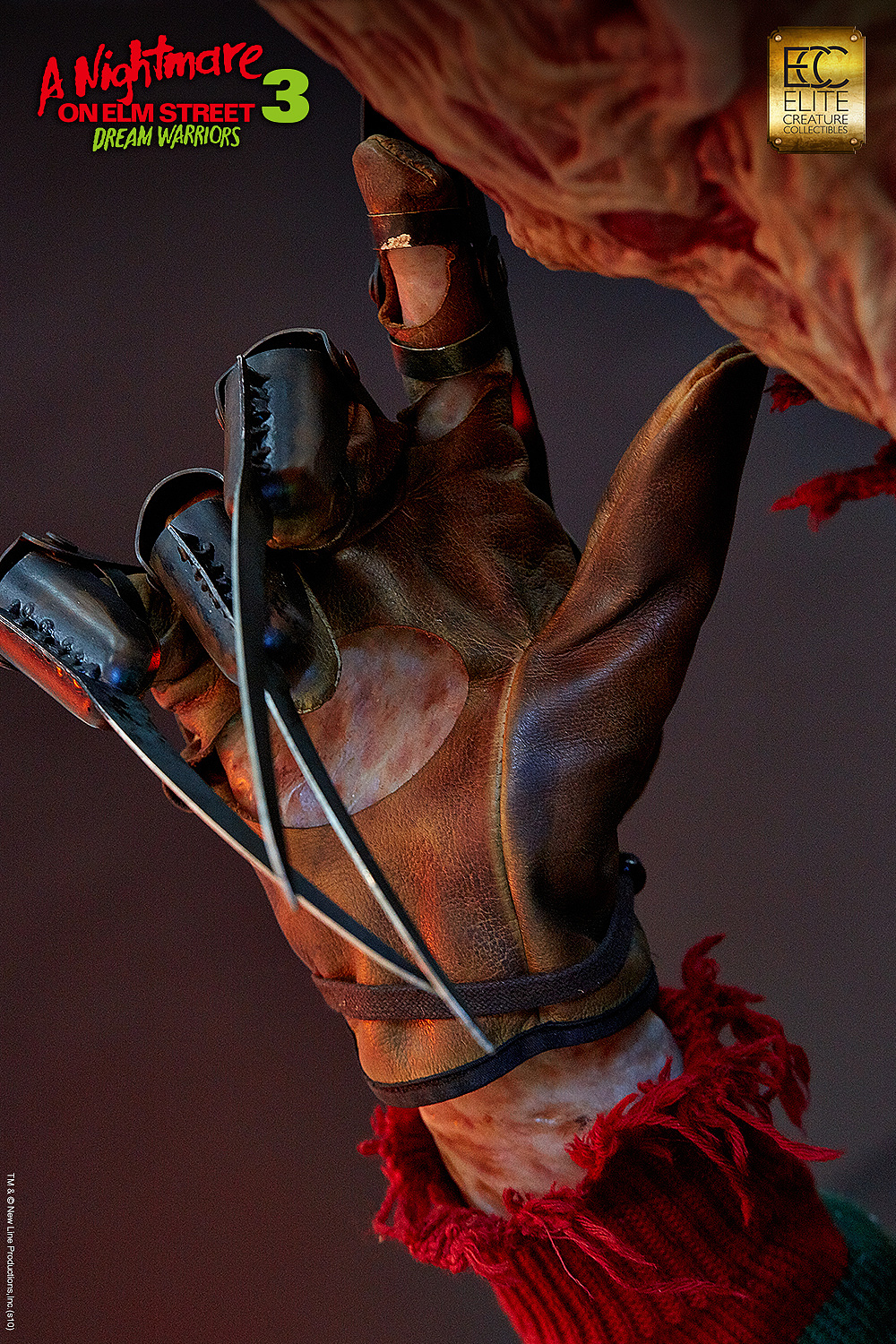 ECC《猛鬼街Ⅲ:梦之战》Freddy弗莱迪1比1雕像观赏