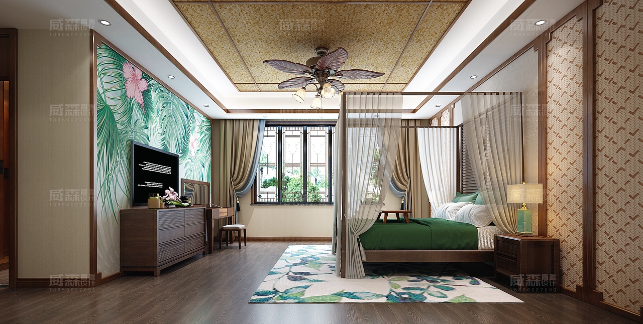 家装|三层东南亚风格别墅（图ZMjE0NzMzNzgw） - 家装设计 - 站酷设计师VS18656027090原创素材 - 站酷ZCOOL