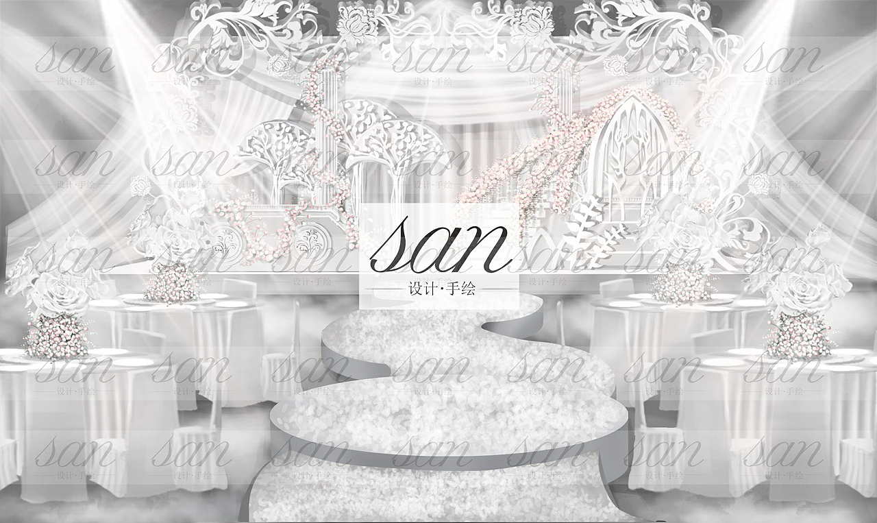 婚礼手绘（图ZNjI3Mjk0ODA=） - 其他平面 - 站酷设计师婚礼设计唐SanSan原创素材 - 站酷ZCOOL