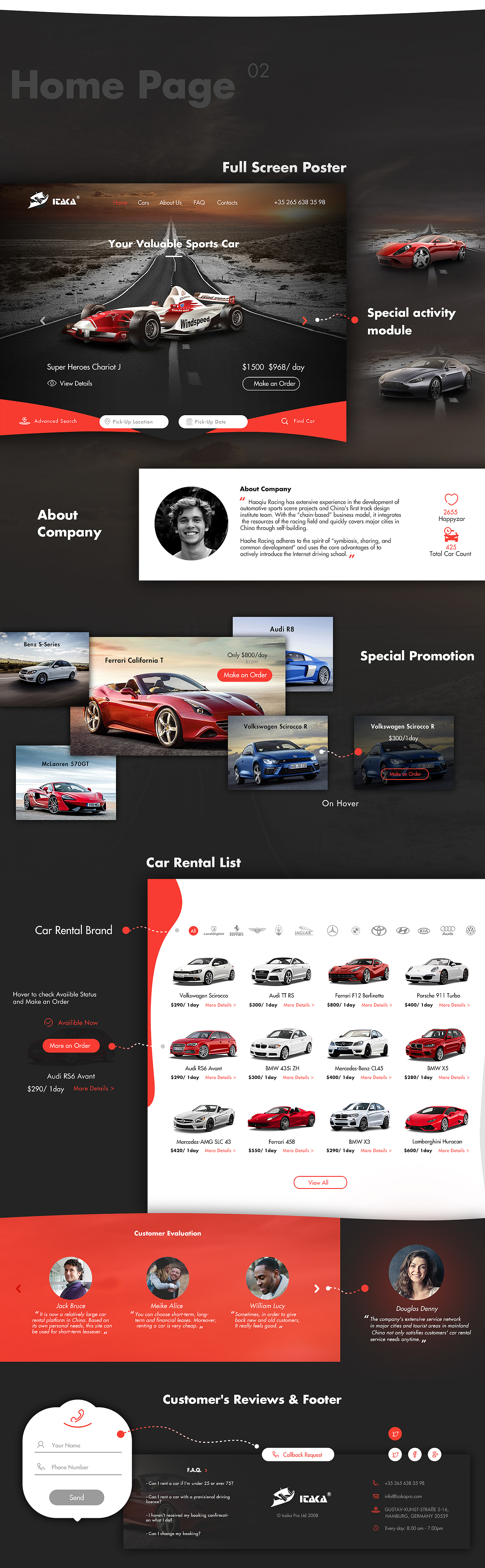 ICAKA-Car Dealer's Website（图ZMTE2NzU3Mzcy） - 企业官网 - 站酷设计师小恐龙视觉传媒原创素材 - 站酷ZCOOL