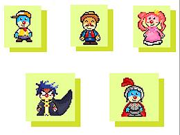 摩爾莊園像素畫