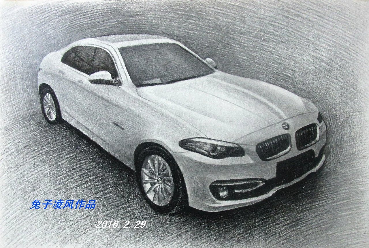 素描宝马