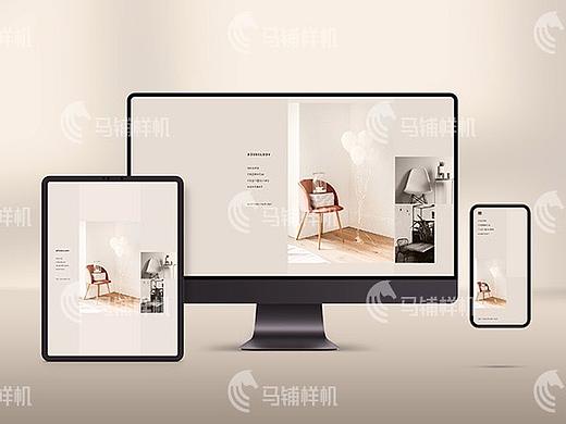 Apple简约黑色苹果电脑手机智能贴图样机效果psd素材