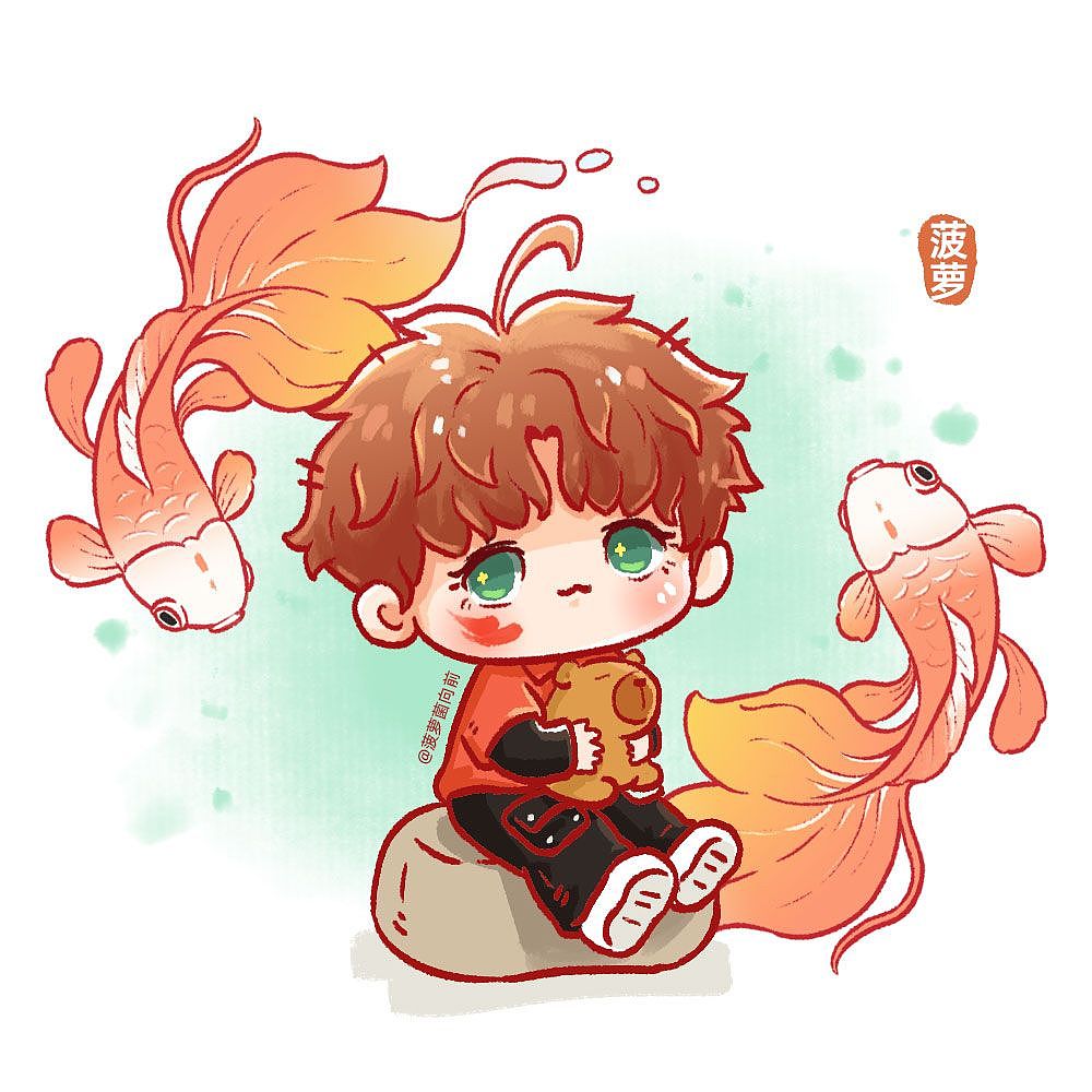 明星同人—q版陆虎锦鲤妆造（图ZMzY5Mzk1OTcy） - 其他动漫 - 站酷设计师菠萝菌向前原创素材 - 站酷ZCOOL