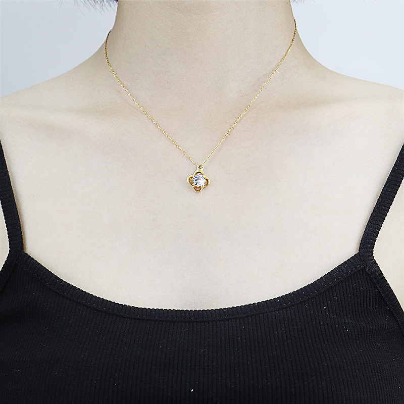 四叶草锁骨链详情页