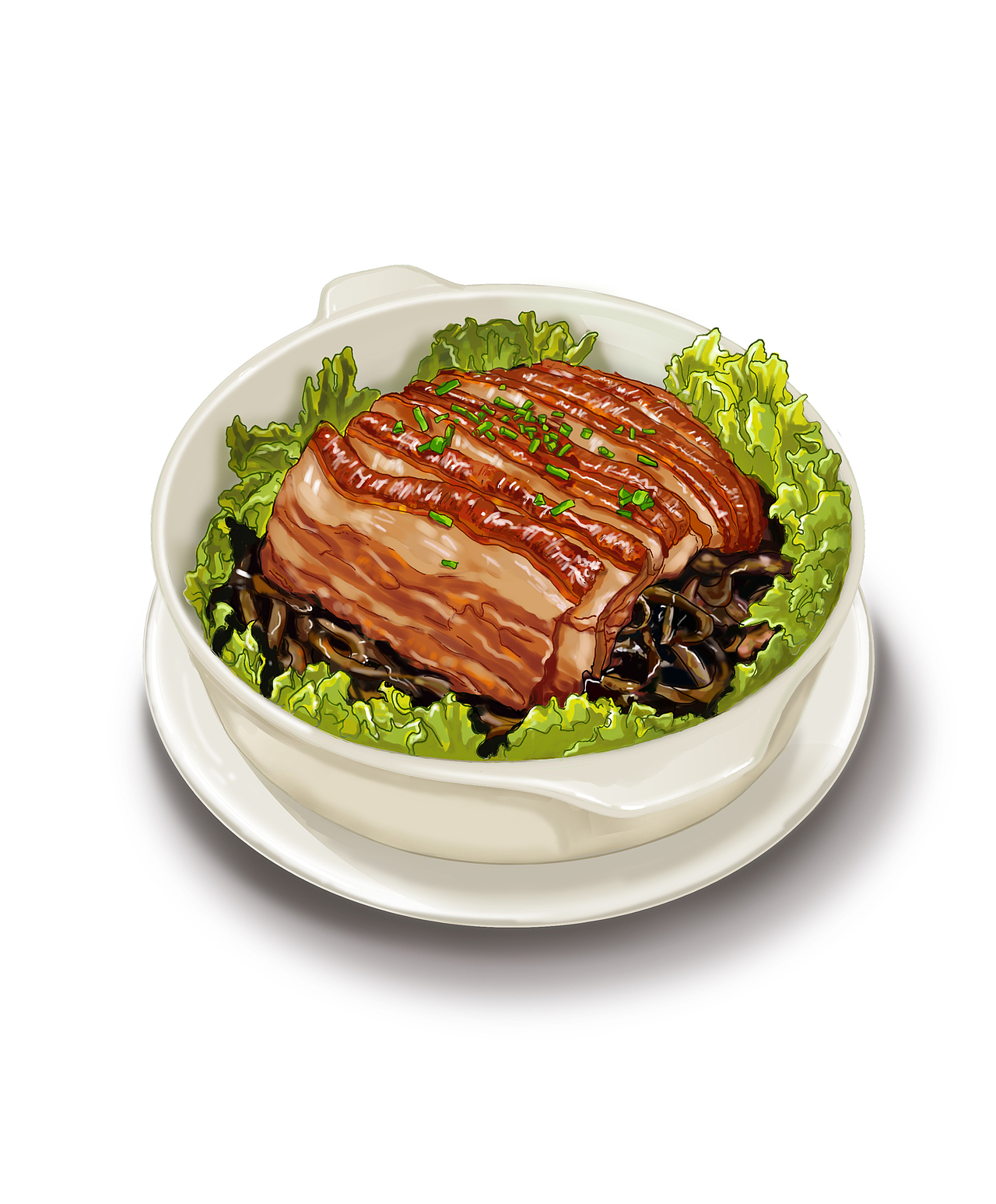 手绘广东美食菜色（图ZNTQ1NTcxMDg=） - 商业插画 - 站酷设计师健美糖原创素材 - 站酷ZCOOL