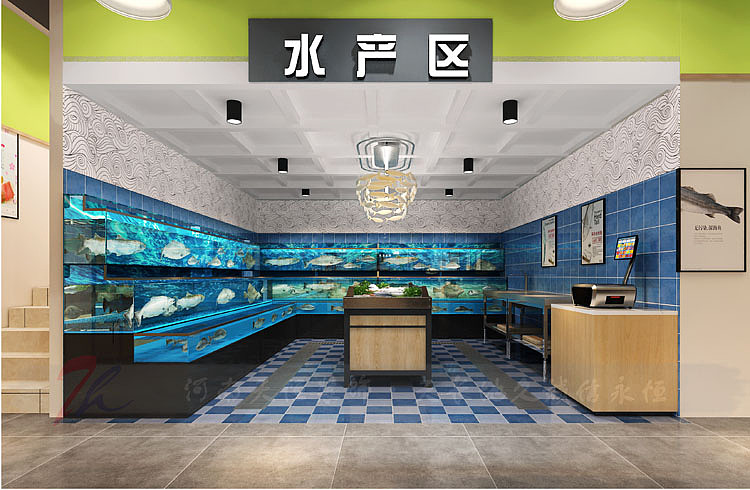 郑州生鲜超市设计-生鲜超市装修设计-郑州生鲜店设计（图ZMjczMDg5MDA4） - 商业空间设计 - 站酷设计师tianh18738185869原创素材 - 站酷ZCOOL