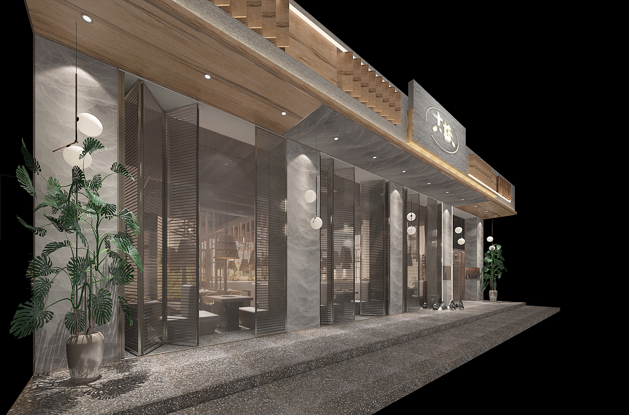 餐饮店外立面 门头设计