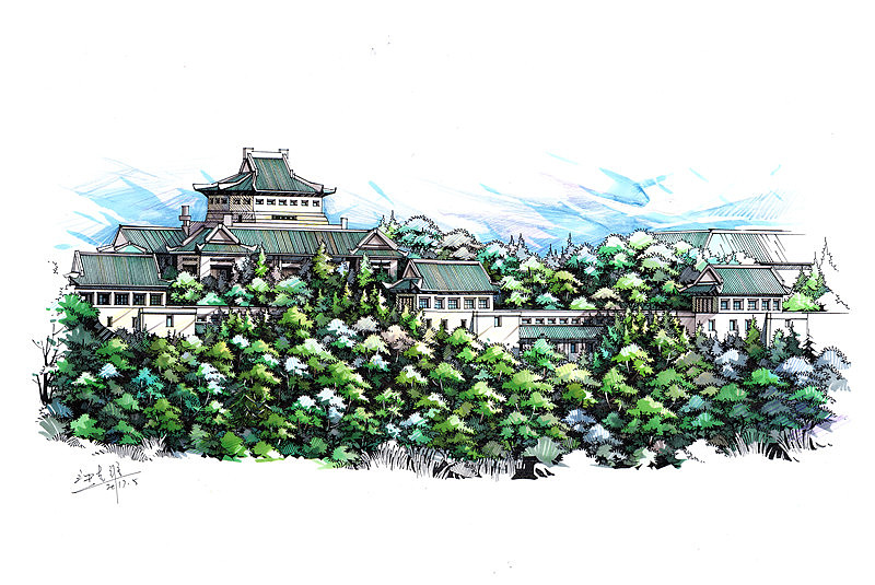 大禹手绘建筑设计建筑手绘（图ZMjE0MTcwNTY4） - 其他 - 站酷设计师安安的静静原创素材 - 站酷ZCOOL