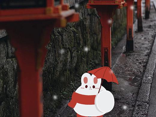 大吉兔云旅行涂鸦