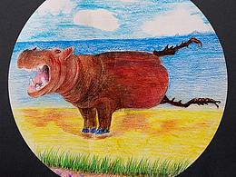 學(xué)生”創(chuàng)意河馬“作品！