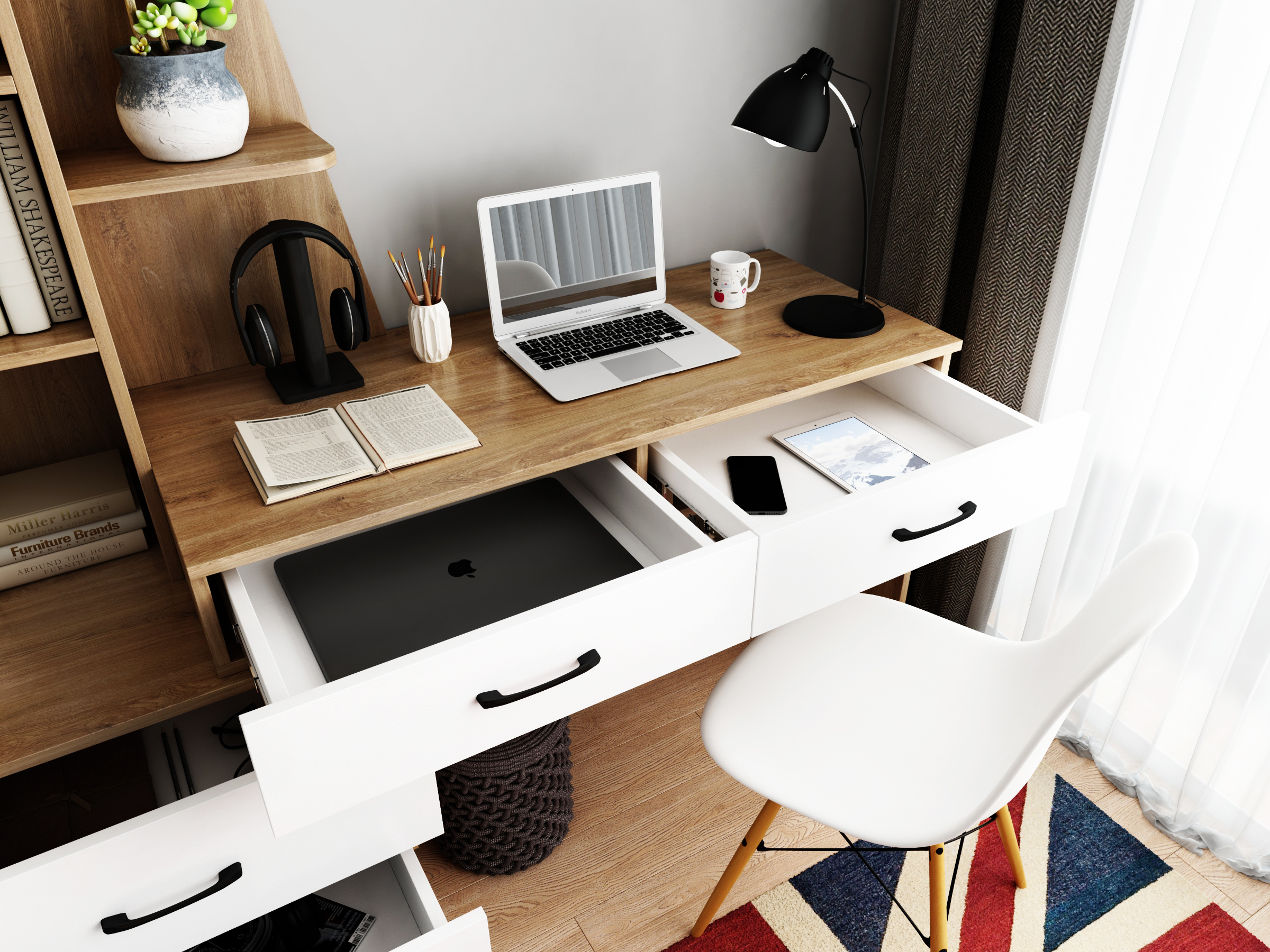 电脑桌~|空间|室内设计|爱吃柠檬的设计师 - 原创作品 - 站酷 (ZCOOL)