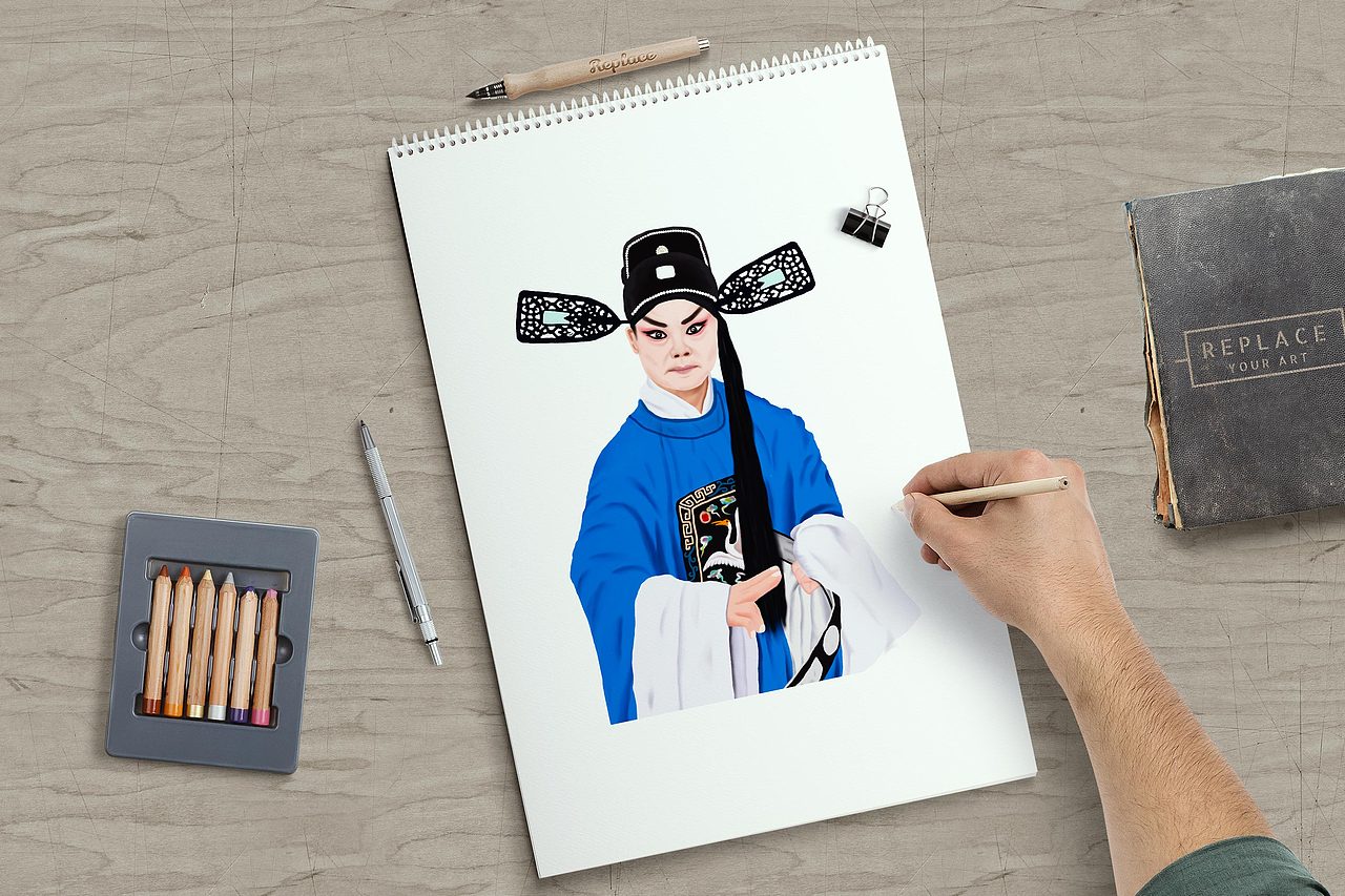 举报9分享原创作品平面海报秦腔戏曲人物周仁戏曲手绘凡星闪烁凡星