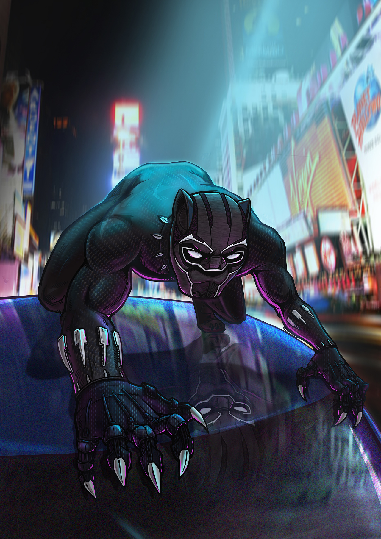 黑豹|插画|创作习作|张家麒麟臂 - 原创作品 - 站酷 (zcool)