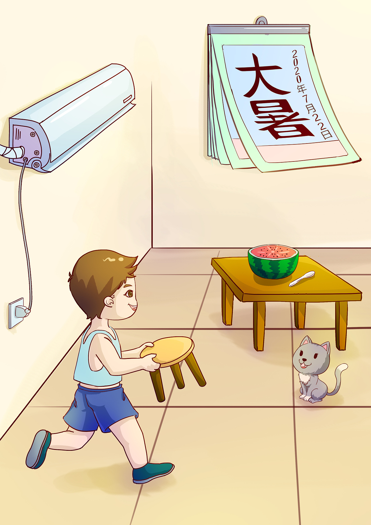 大暑|插画|儿童插画|甜腻铅笔 - 原创作品 - 站酷 (zcool)