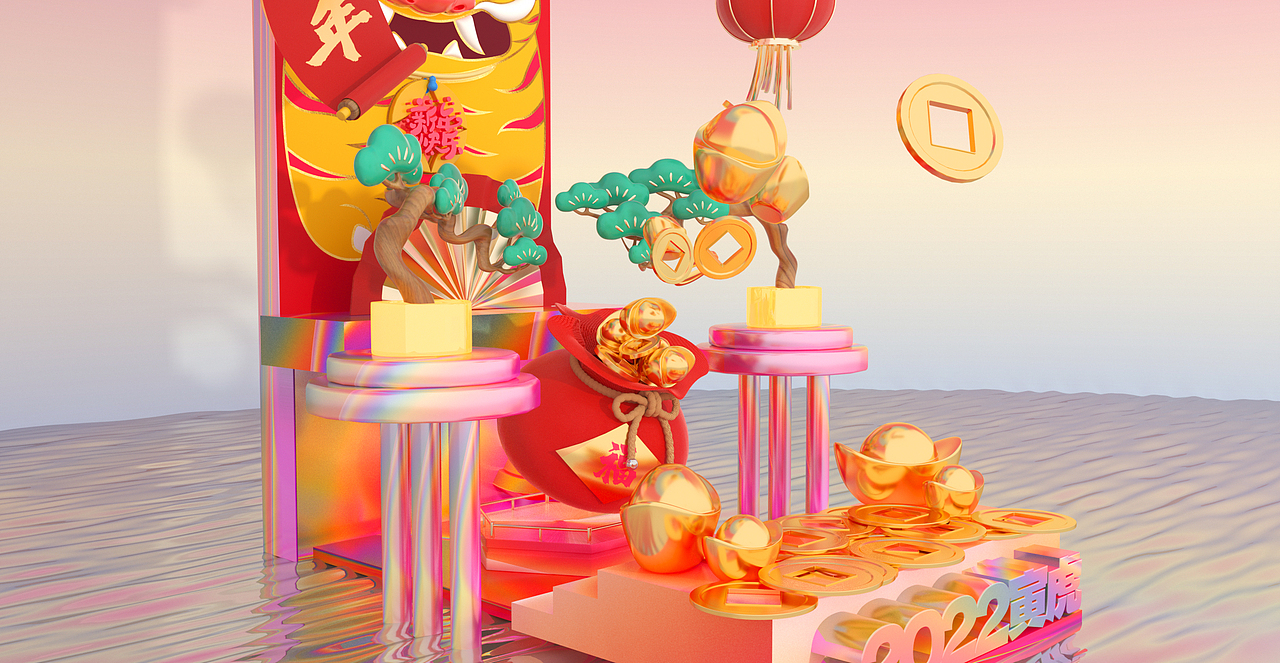 过大年之虎虎生威（图ZMjg3MjE0MTI4） - 场景 - 站酷设计师刘小只原创素材 - 站酷ZCOOL