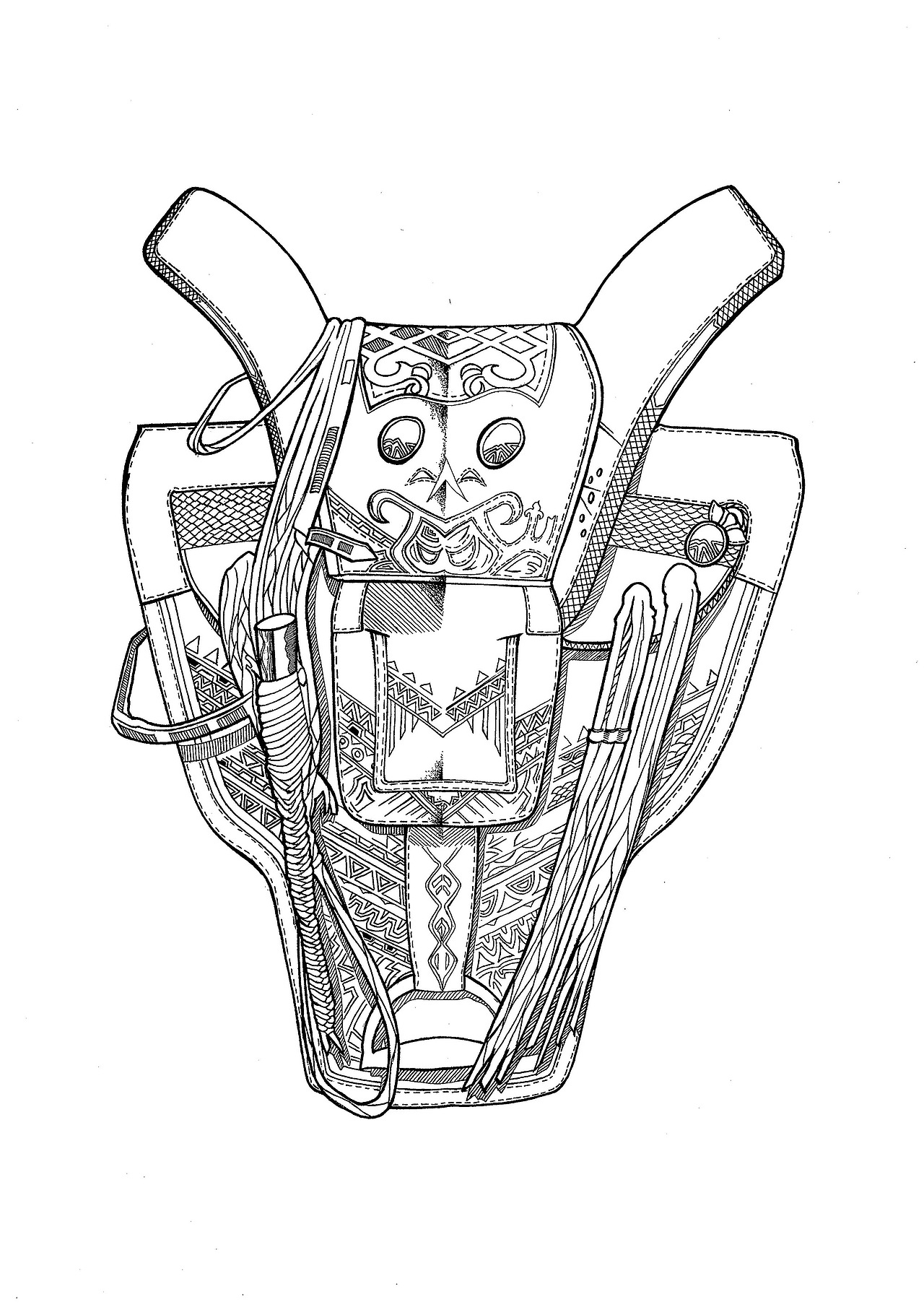 "安革“马鞍主题图形设计