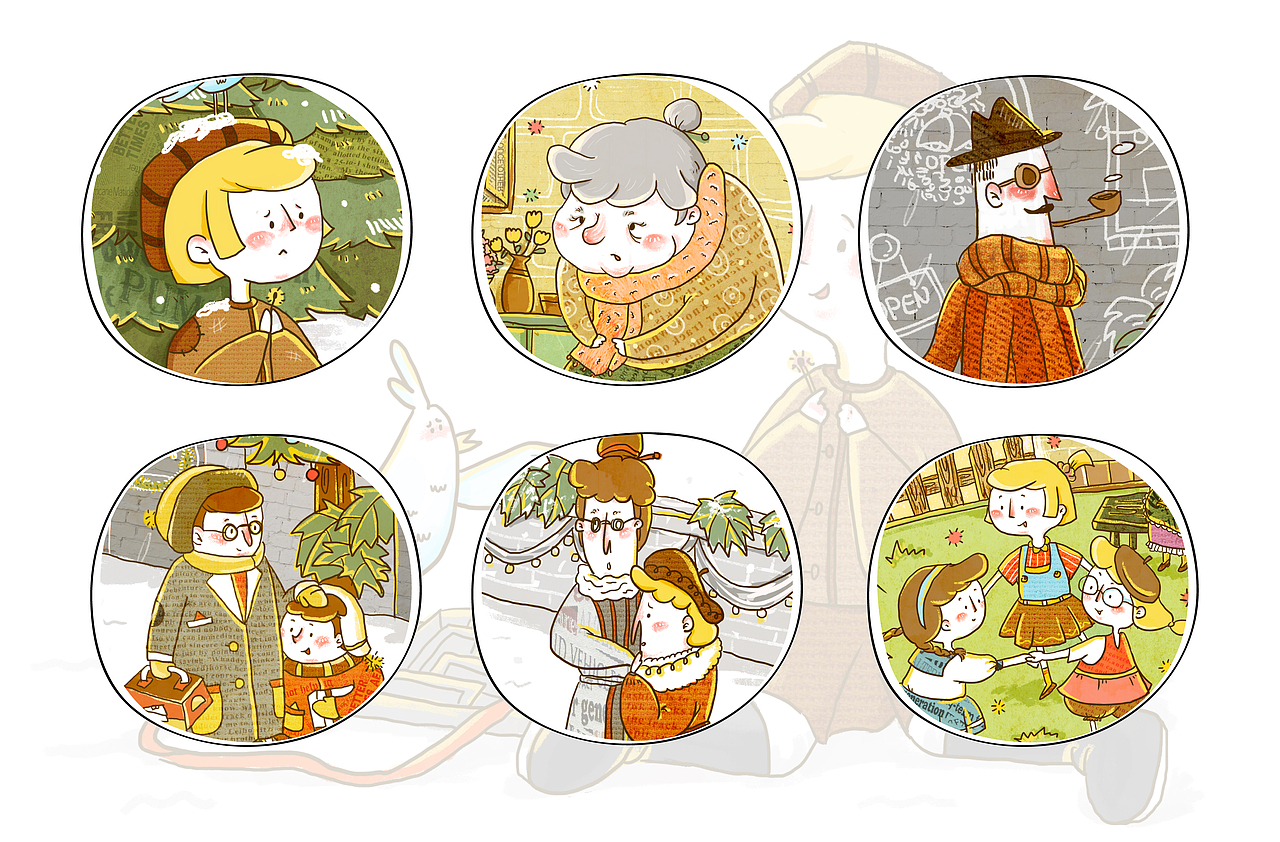 儿童故事绘本复古欧美画风