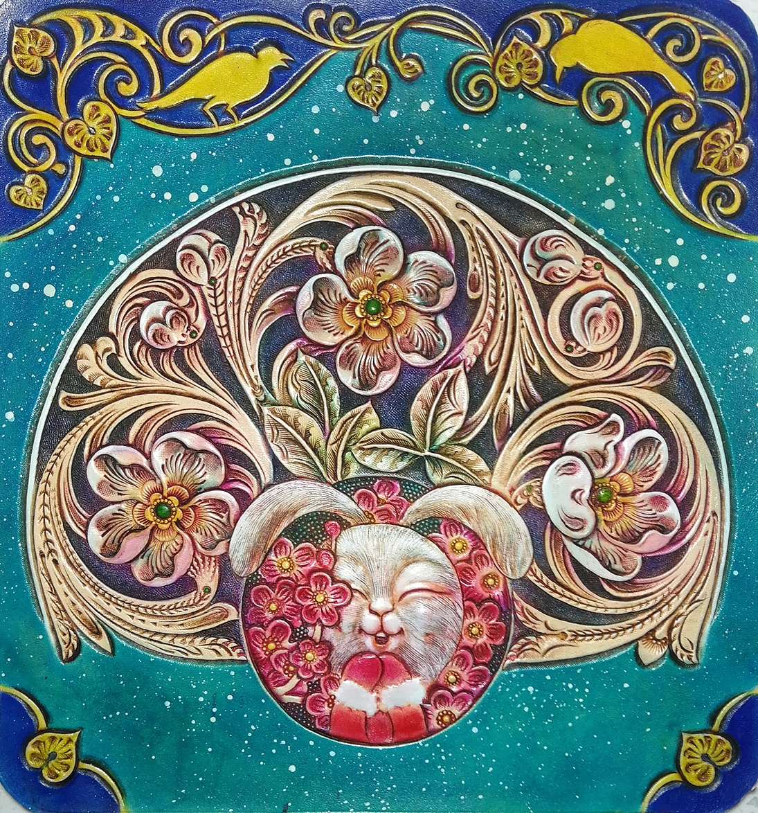 皮雕女式手持长夹《兔圆圆系列》(图ZODg5ODA3OTY=) - 工艺品设计 - 站酷设计师顽皮老顽童原创素材 - 站酷ZCOOL
