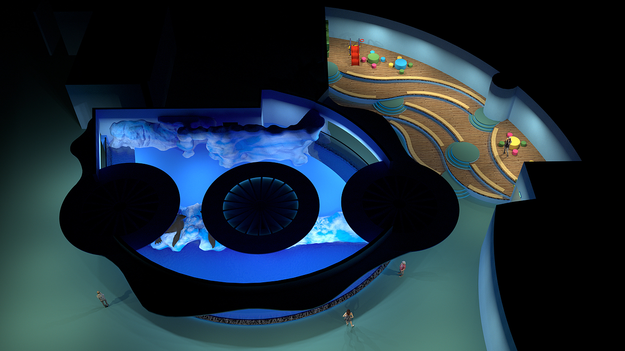 海洋馆景观鱼缸看台设计效果（图ZMjM4Njg0NjU2） - 场景 - 站酷设计师乌鸦43075169原创素材 - 站酷ZCOOL