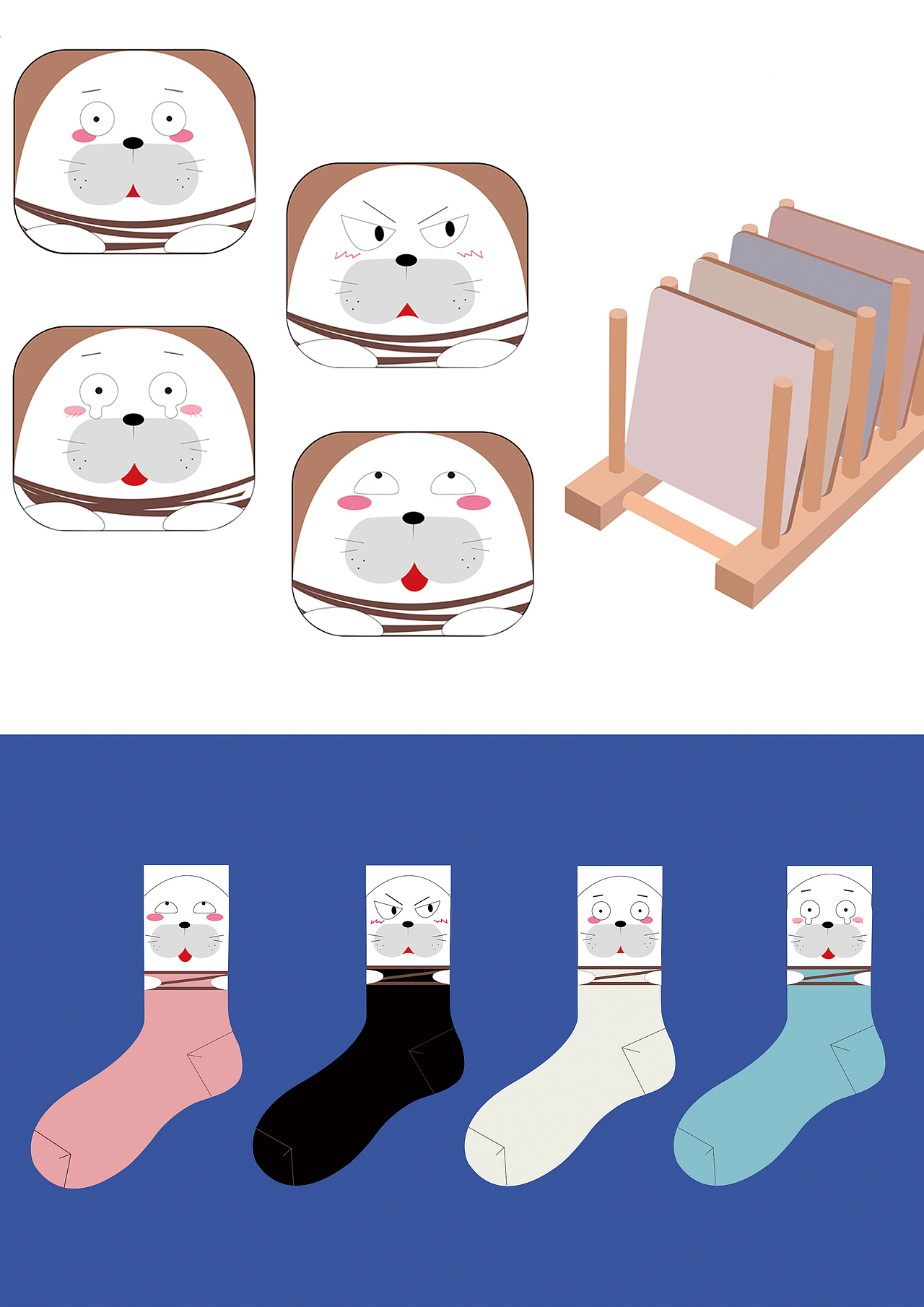 借用海豹被麻绳勒住脖子的形象