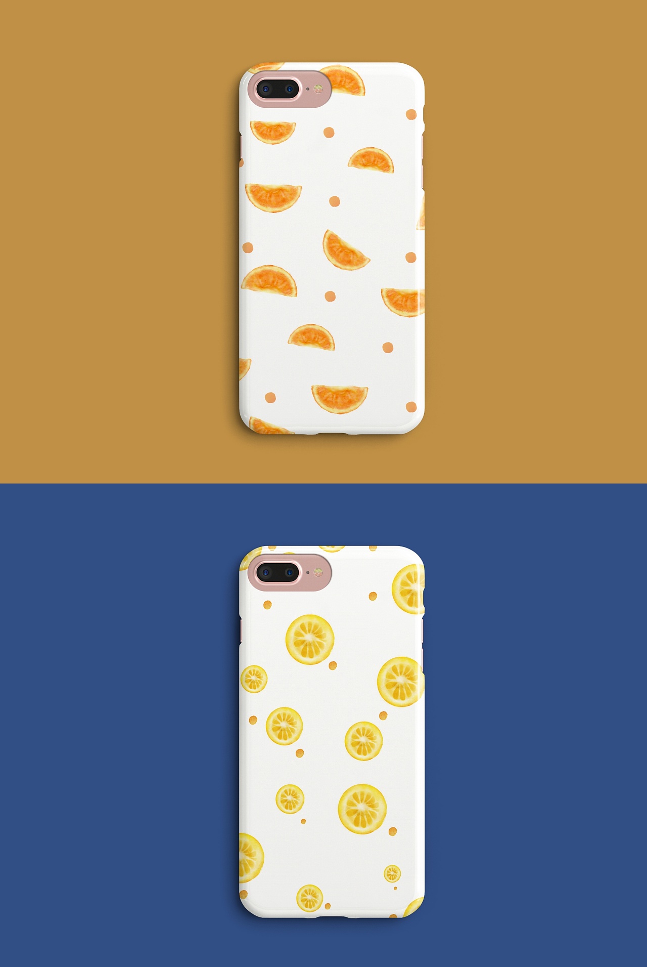文创产品图案原创设计-手机壳与胶带水果图案设计