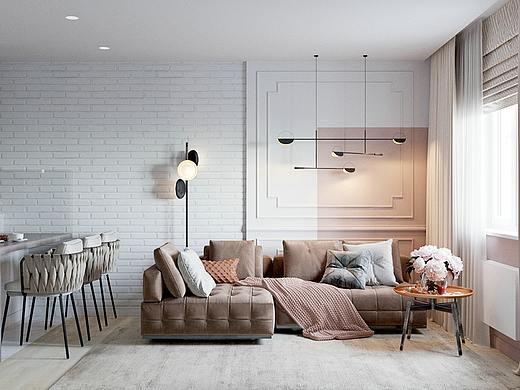 沈阳北轩装饰-82平北欧系列设计