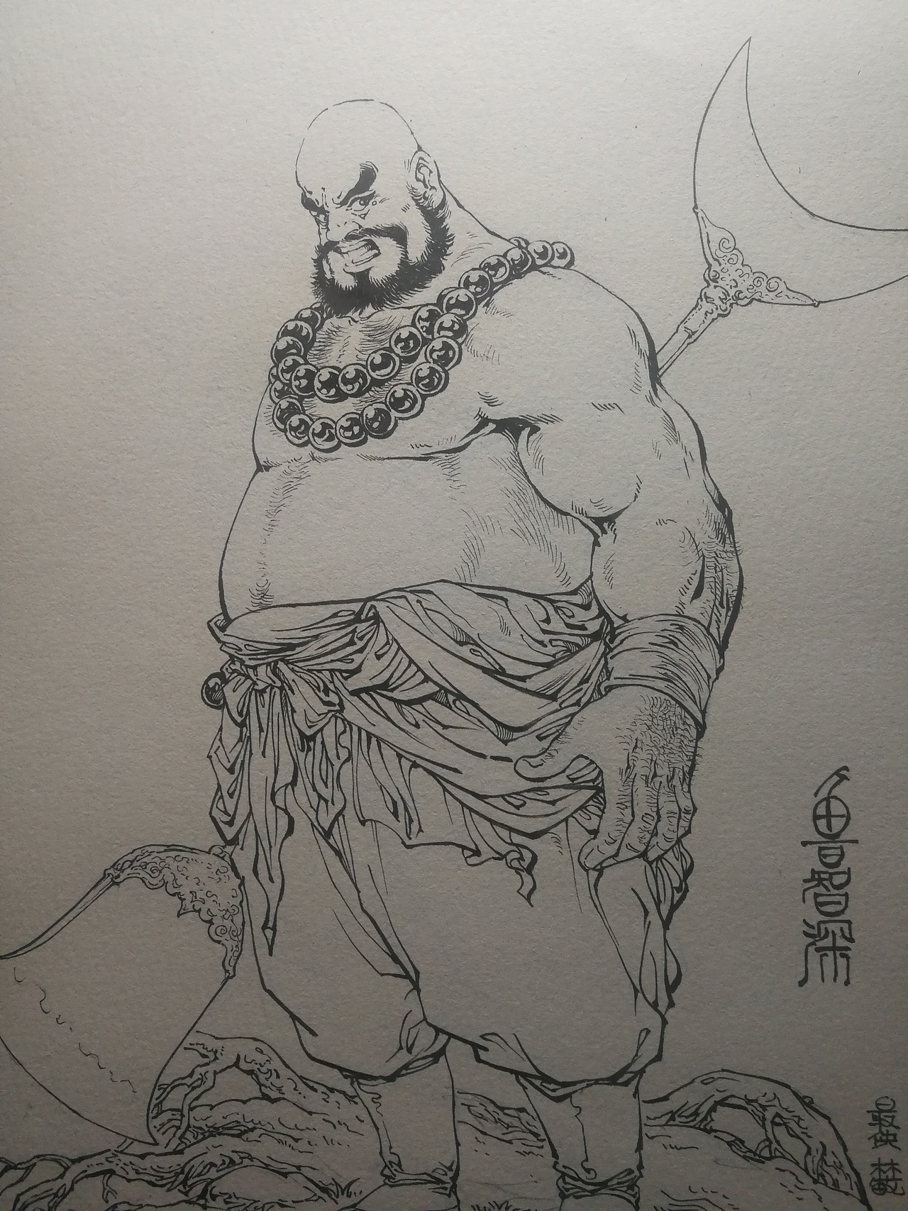 手绘花和尚鲁智深