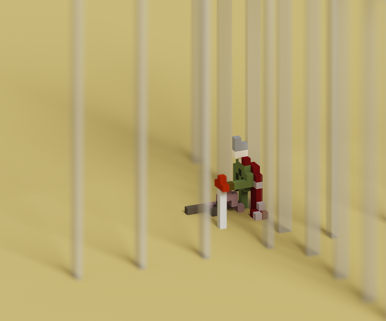 沙漠旅者 magicavoxel（图ZMTQ2OTk0ODA0） - 其他三维 - 站酷设计师mrtoy47原创素材 - 站酷ZCOOL