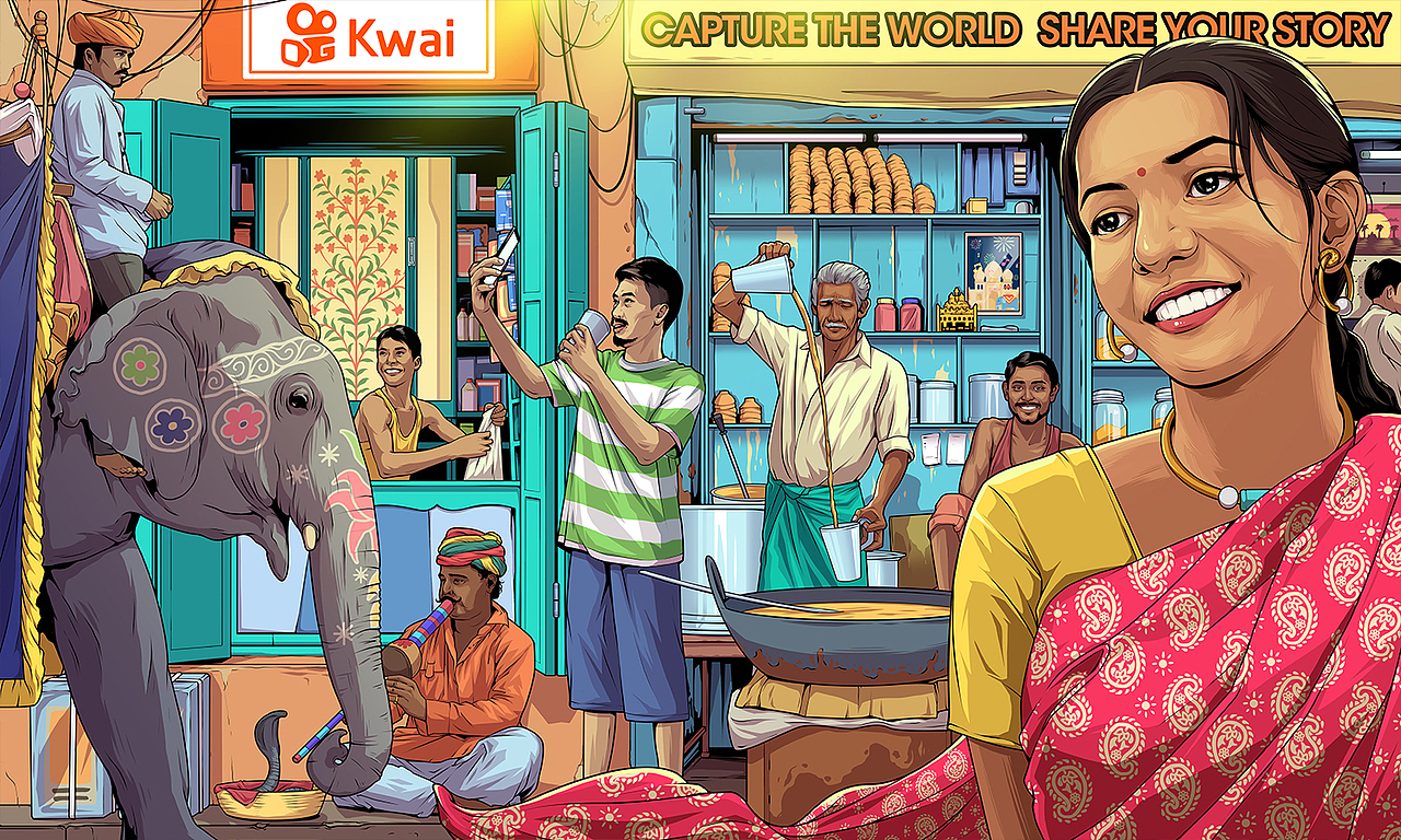 Kwai 品牌插画（图ZMjAwODQ5MjQ0） - 商业插画 - 站酷设计师我是子鉴吗原创素材 - 站酷ZCOOL