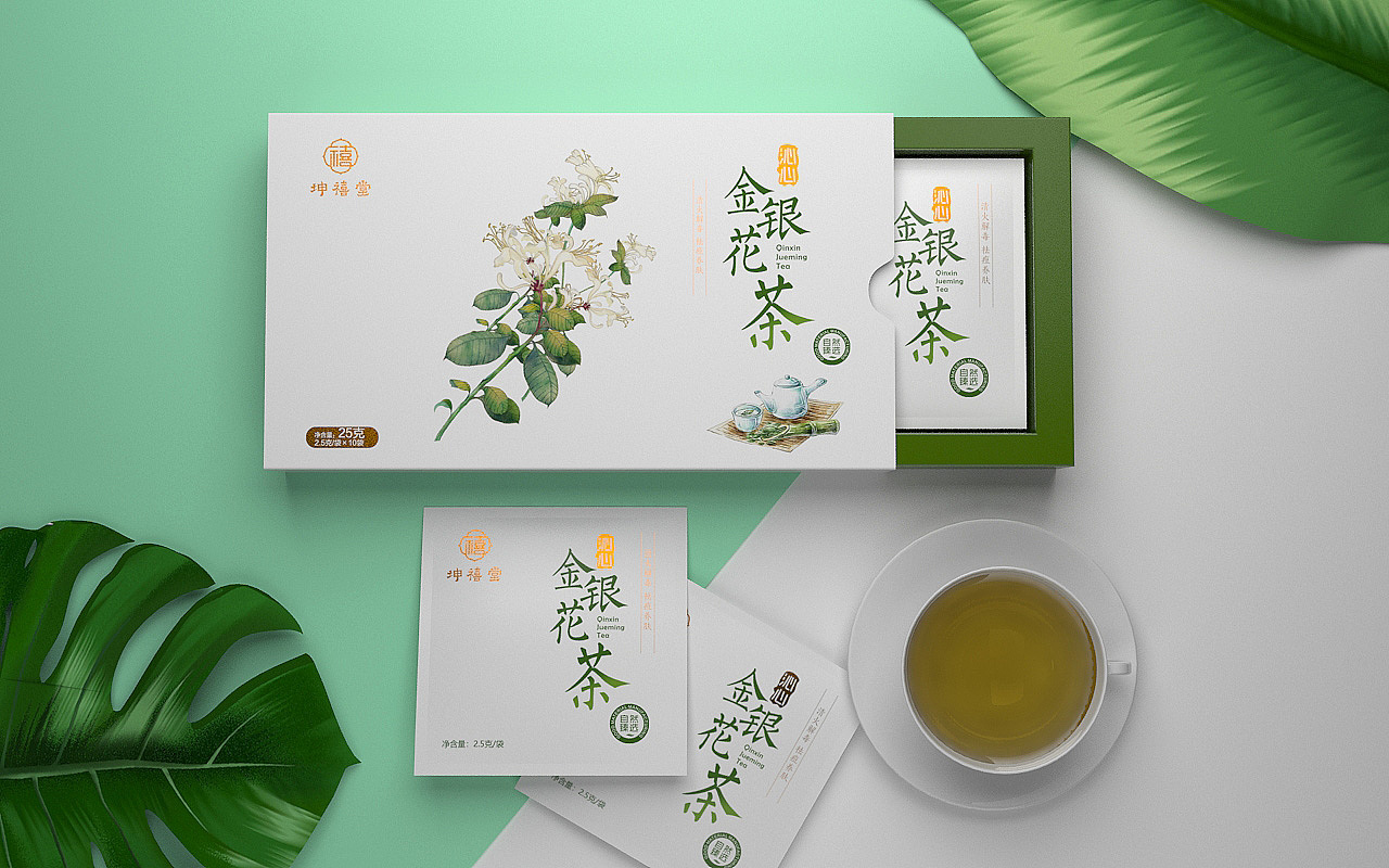 代用茶包装设计 · 坤禧堂 / 刘益铭 × 原创作品（图ZMTQ5NjY1OTYw） - 包装 - 站酷设计师刘益铭原创素材 - 站酷ZCOOL